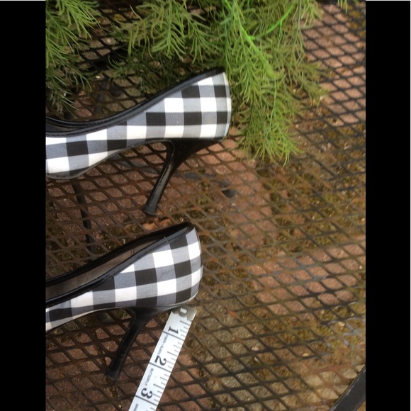 Unlisted Gingham check & bow peeptoe Size 6 - Picture 2 of 4